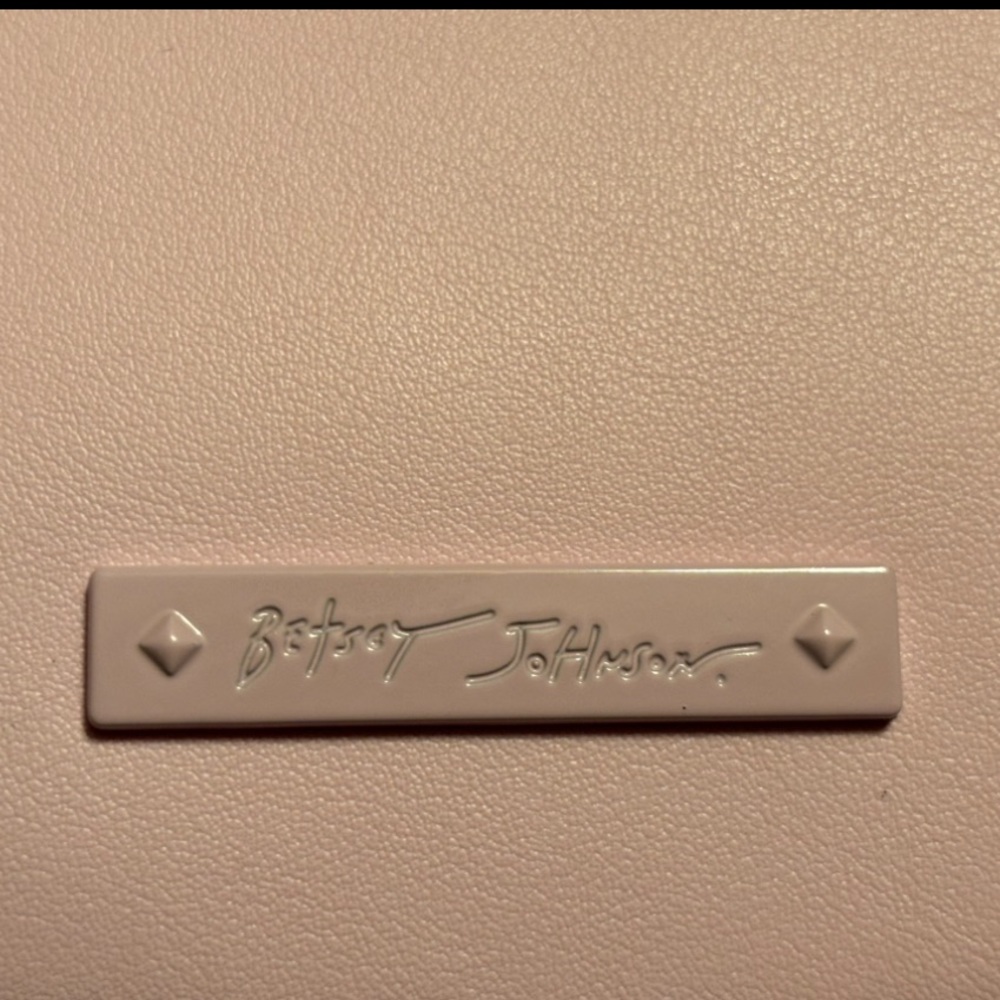 NWT•Betsey Johnson Blush Pink Glitter Kitschy Football🏈bag - Picture 9 of 10